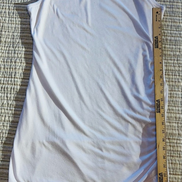 BTFBM White Ruched Side Fitted Tank Dress, Size XL - Picture 6 of 10